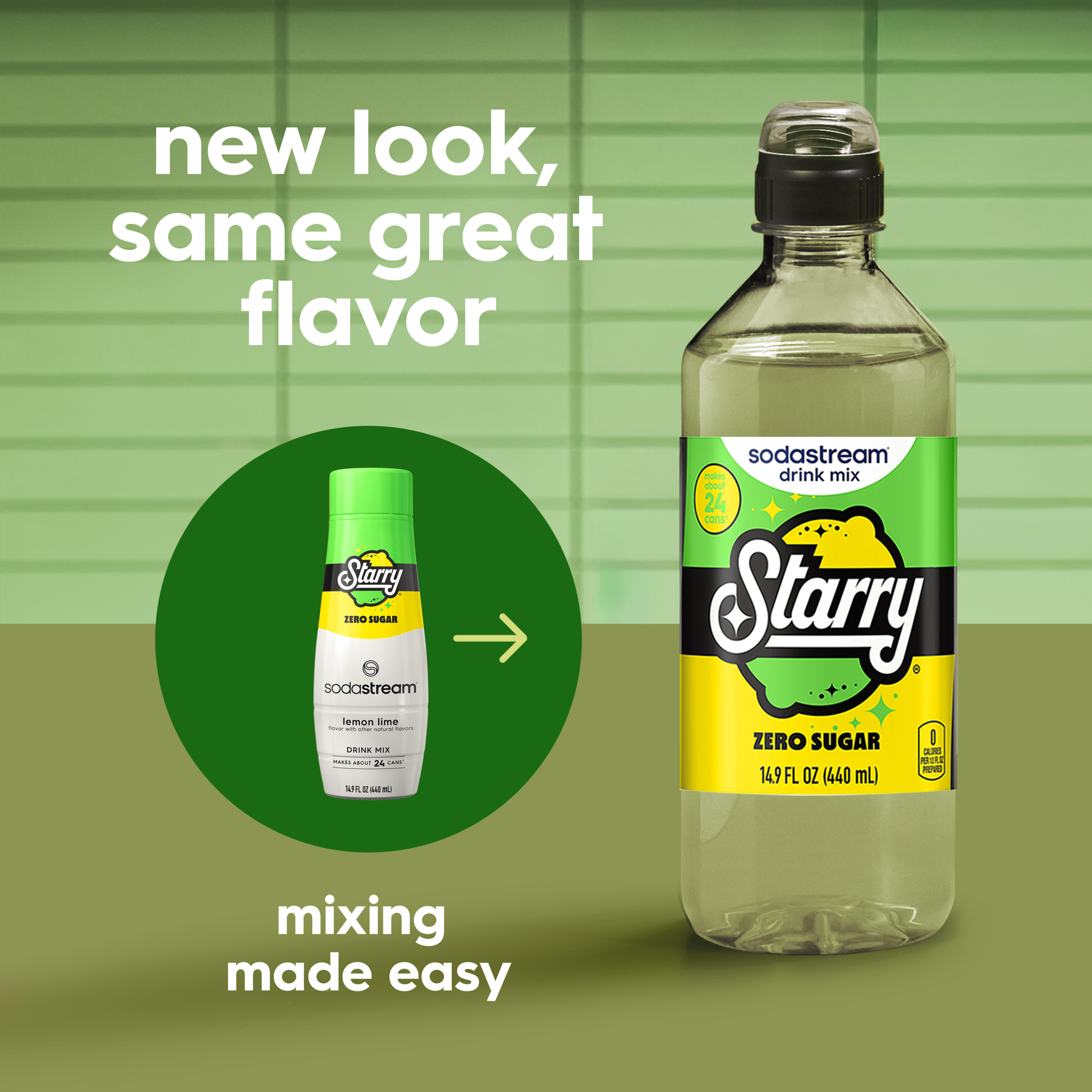 Sodastream STARRY? Lemon Lime Zero Sugar Drink Mix 440ml - Image 5