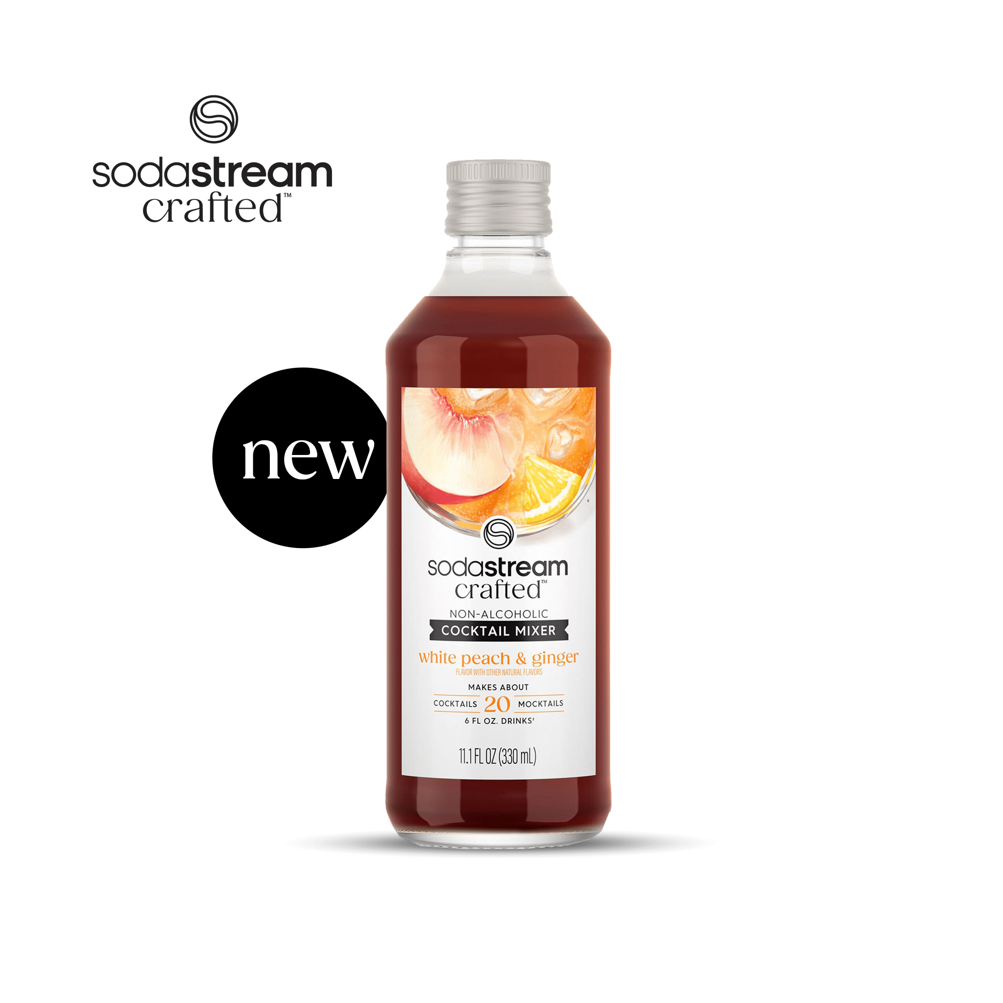 Sodastream Crafted? Mixers White Peach & Ginger Cocktail Mixer 330ml